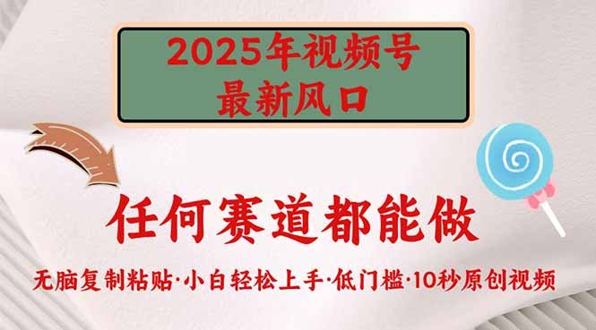 2025年视频号新风口，低门槛只需要无脑执行